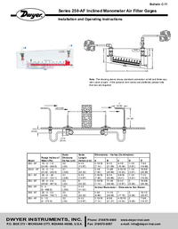 Thumbnail of document Manual - 250-AF Inclined Manometer Air Filter Gages